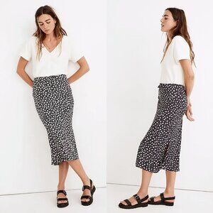 Madewell Drawstring Midi Slip Skirt in Sweet Floral